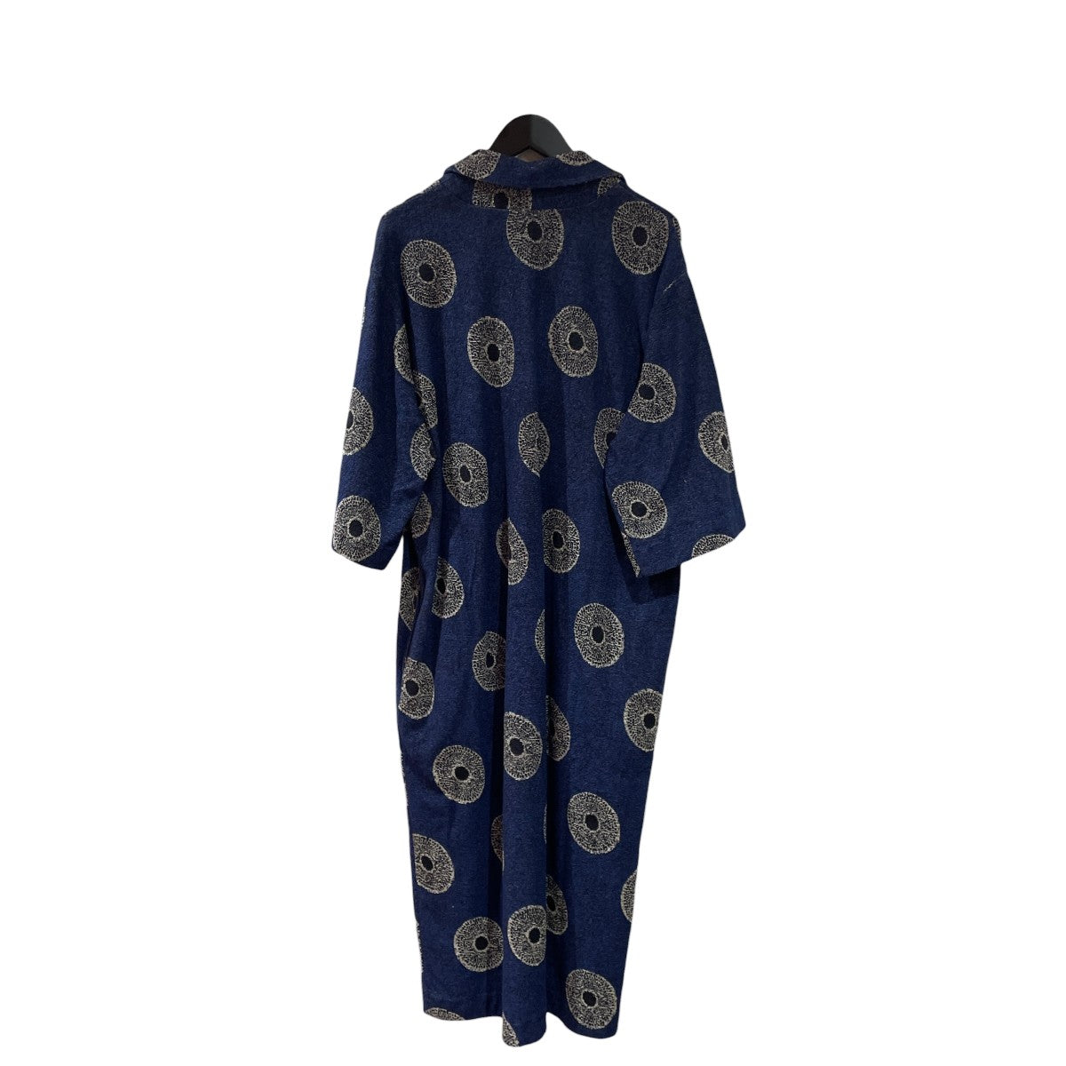 BATIK RRINT PILE DRESSVネックドレス8626-241-0338