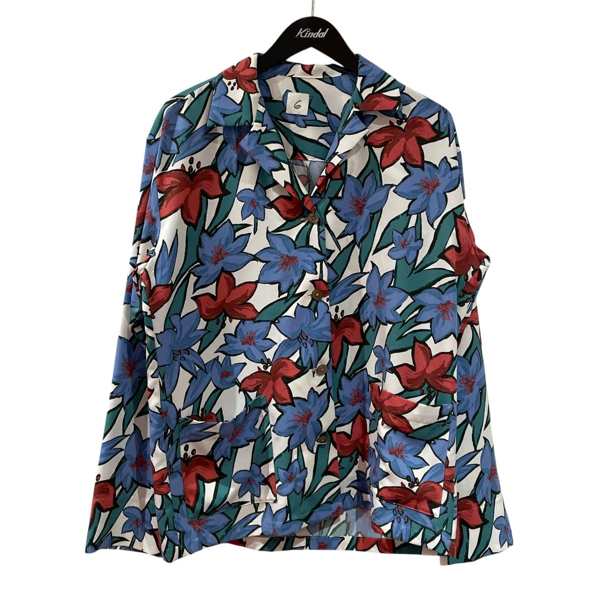 6(ROKU) BEAUTY＆YOUTH FLOWER PRINT SHIRT シャツ Ψ長袖シャツ8611-299-0188 古着・中古-1枚目のアイテム画像