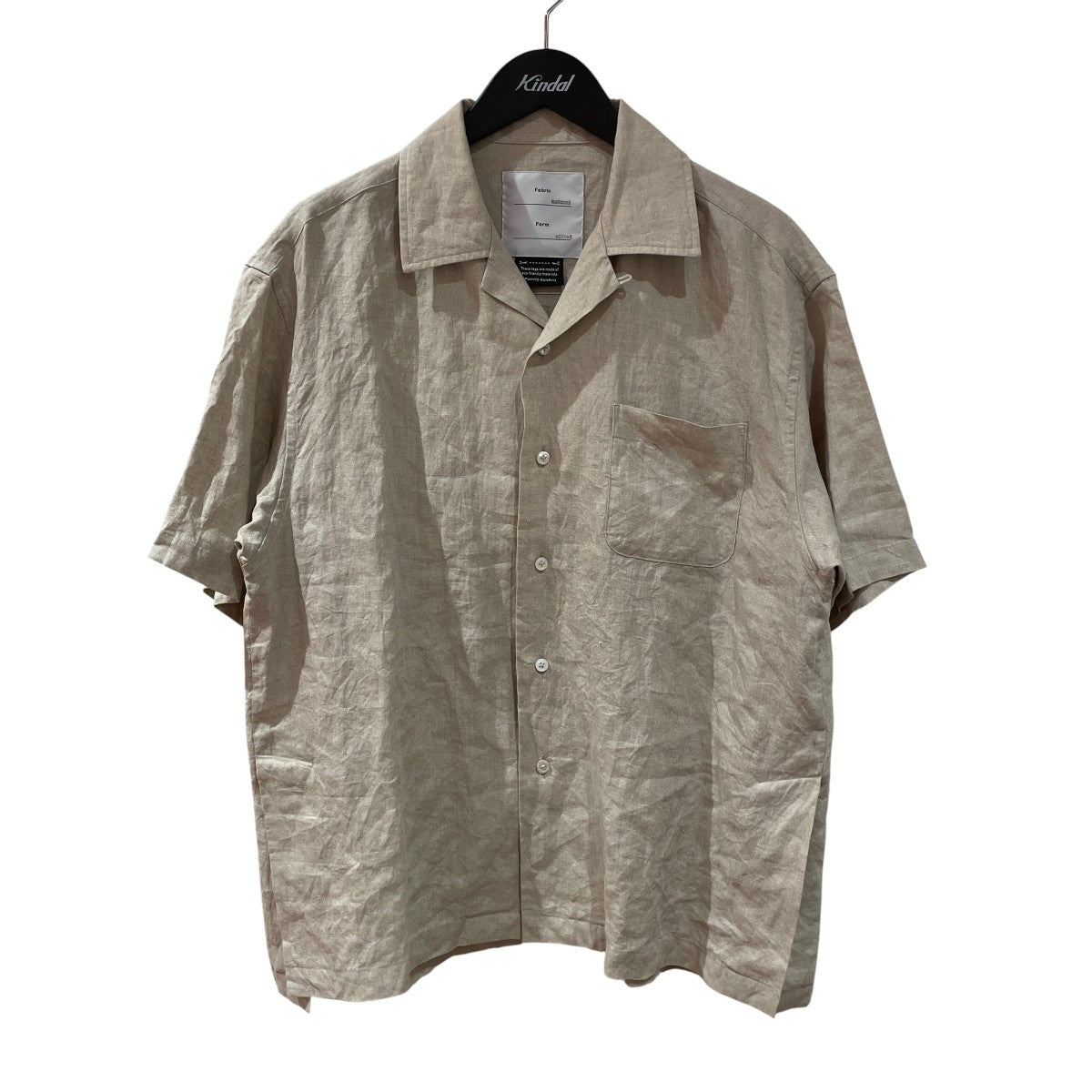 SIDE VENTS OP COLLAR LINEN SHIRT半袖シャツFu13-Sh-05