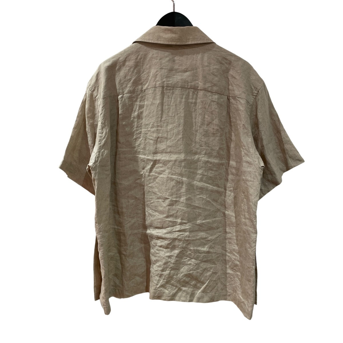 SIDE VENTS OP COLLAR LINEN SHIRT半袖シャツFu13-Sh-05