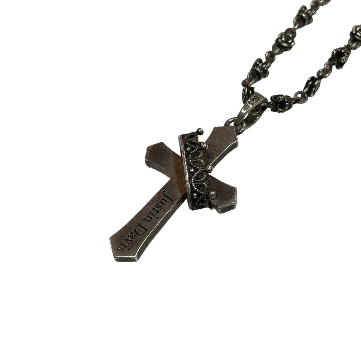 CROSS WITH CROWN STONEネックレス