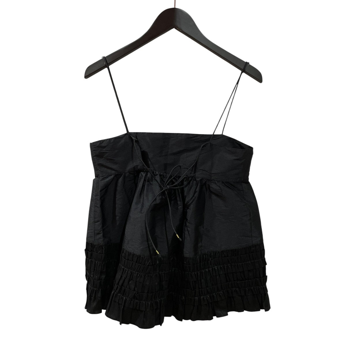 ne quittez pas Poly Dupion Frill Cami Topキャミソールブラウス010232ZK3 古着・中古-2枚目のアイテム画像
