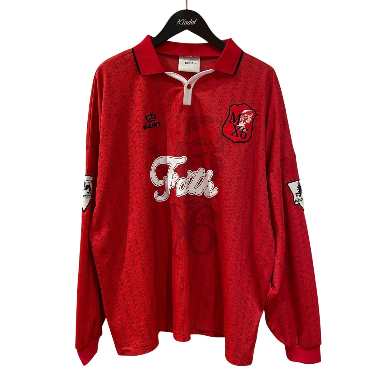 SOCCER SHIRT   FAITH   RED長袖ポロシャツSM-YS1-0000-022