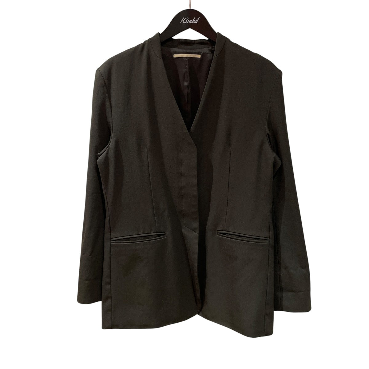 Wool Gabardine No-collar Tailored JacketテーラードジャケットLS14257J