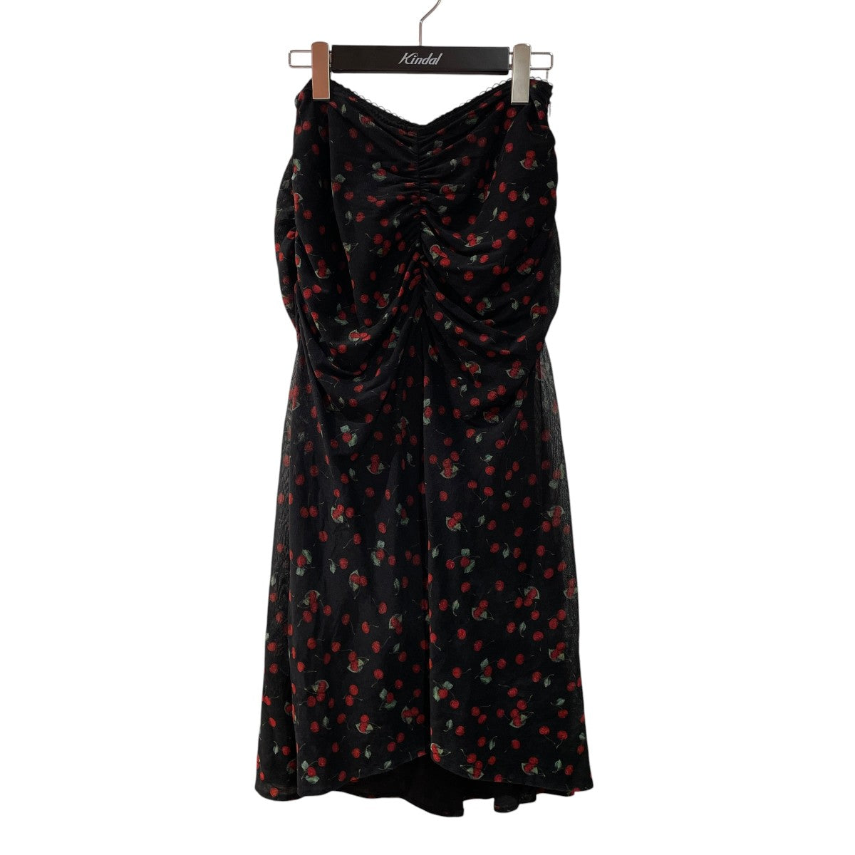 Printed velvet tulle gathered skirtスカートFTC254 0402B
