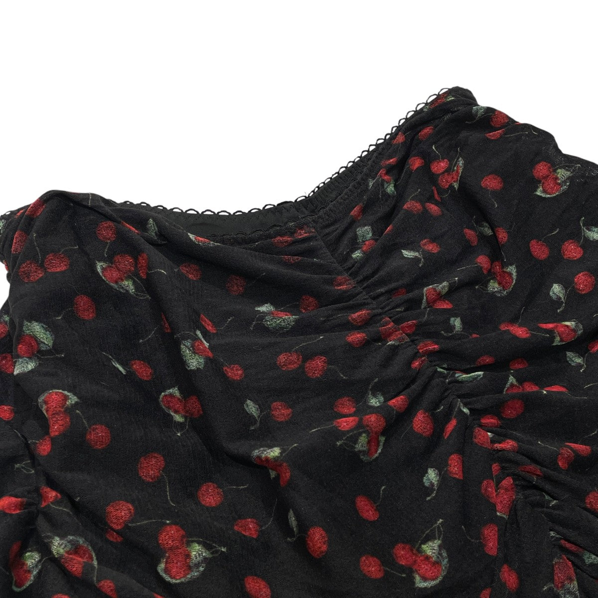 Printed velvet tulle gathered skirtスカートFTC254 0402B