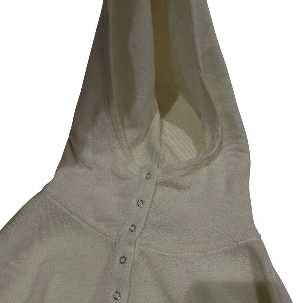 WOOL RIB HOODED TIGHT TOPSニットパーカー19105-1152
