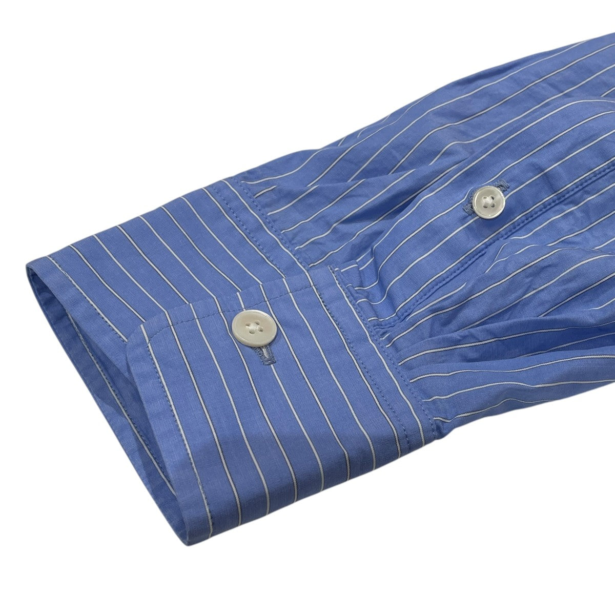 SUVIN HIGH COUNT CLOTH STRIPE STAND COLLAR SHIRTバンドカラーシャツA24AS02SS