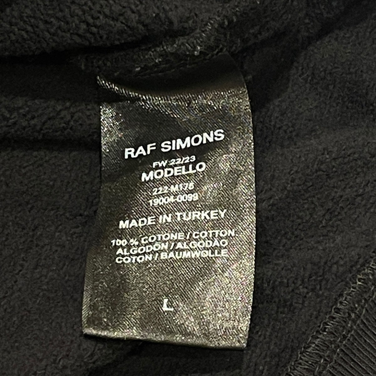 RAF SIMONS 22AWHOODIEフーディ―222-M176 古着・中古-6枚目のアイテム画像