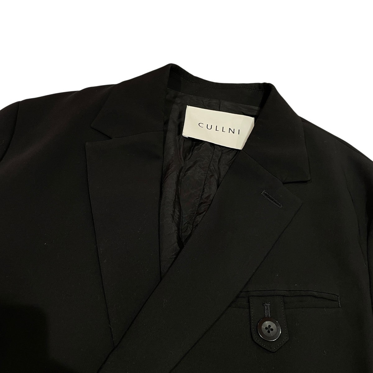CULLNI Double Cloth Button-Tab Pocket Tailored Jacketダブルジャケット26-SS-012B 古着・中古-3枚目のアイテム画像