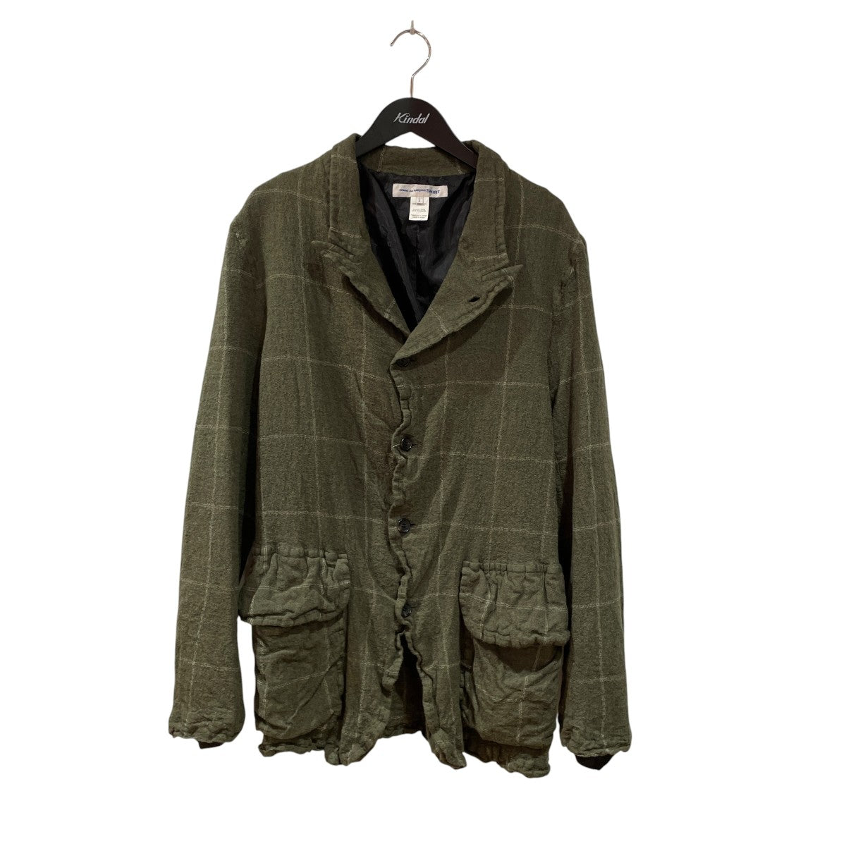 COMME des GARCONS Window Pane Check JacketテーラードジャケットFP-J503 古着・中古-1枚目のアイテム画像