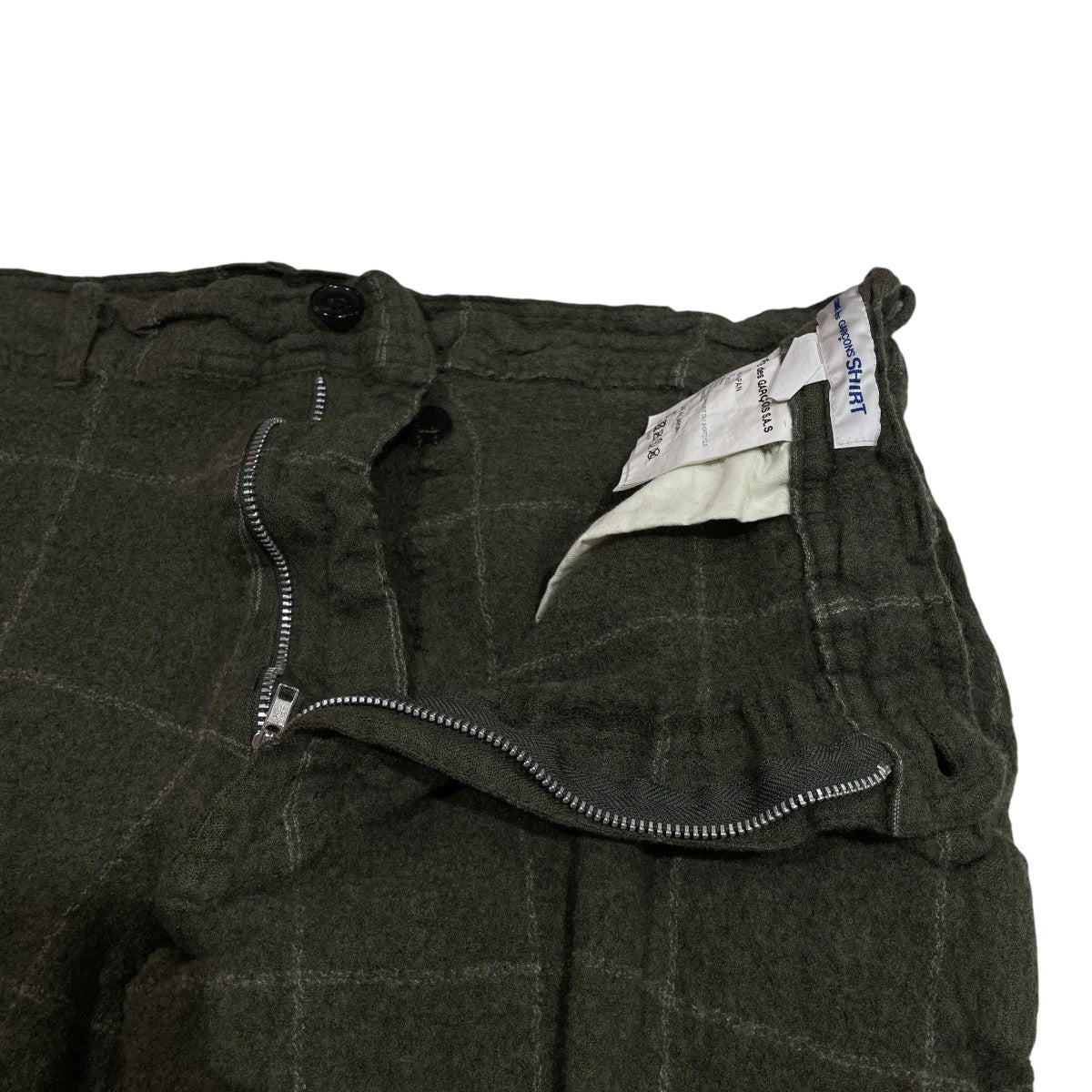 COMME des GARCONS SHIRT Window Pane Check TrousersウールパンツFP-P503 古着・中古-3枚目のアイテム画像