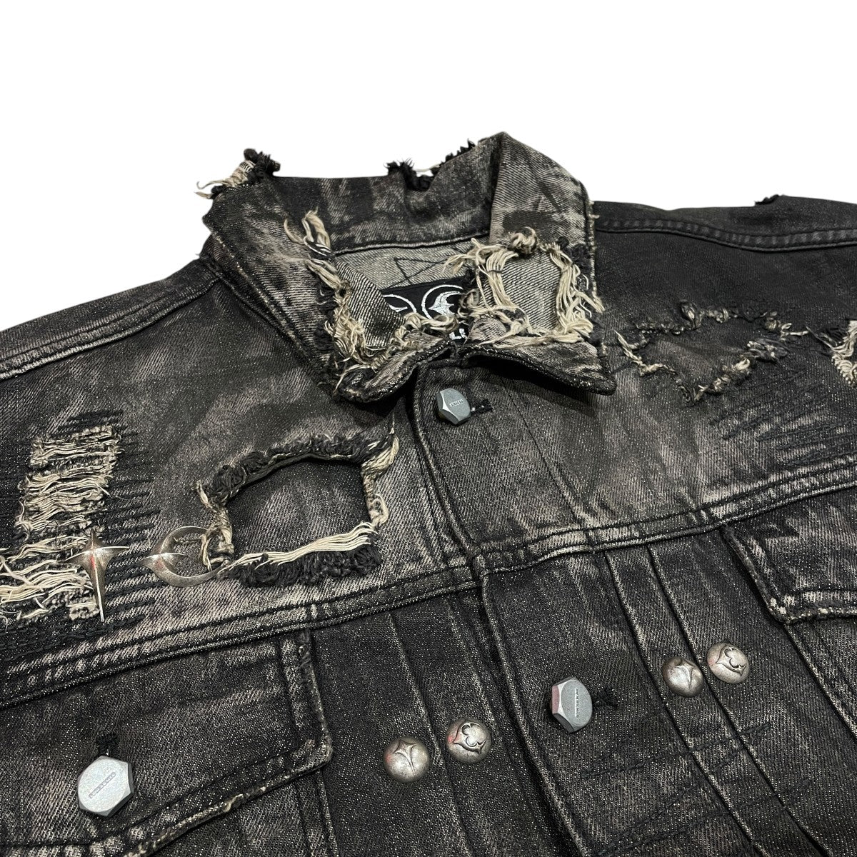 25AWハードウォッシュド ダメージ デニム ジャケット   HARD-WASHED DAMAGED DENIM JACKETデニムジャケットTC25JK2002