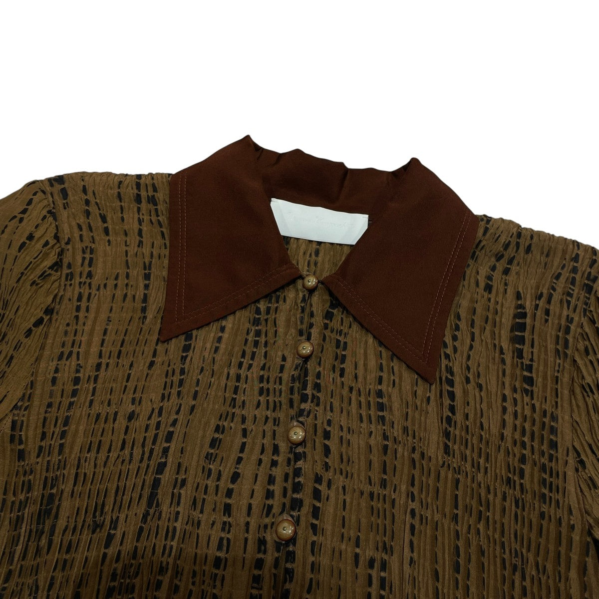 mame kurogouchi Arimatsu Shibori Ombre Dyed Silk Shirt DressシャツワンピースMM23SS-DR039 古着・中古-3枚目のアイテム画像