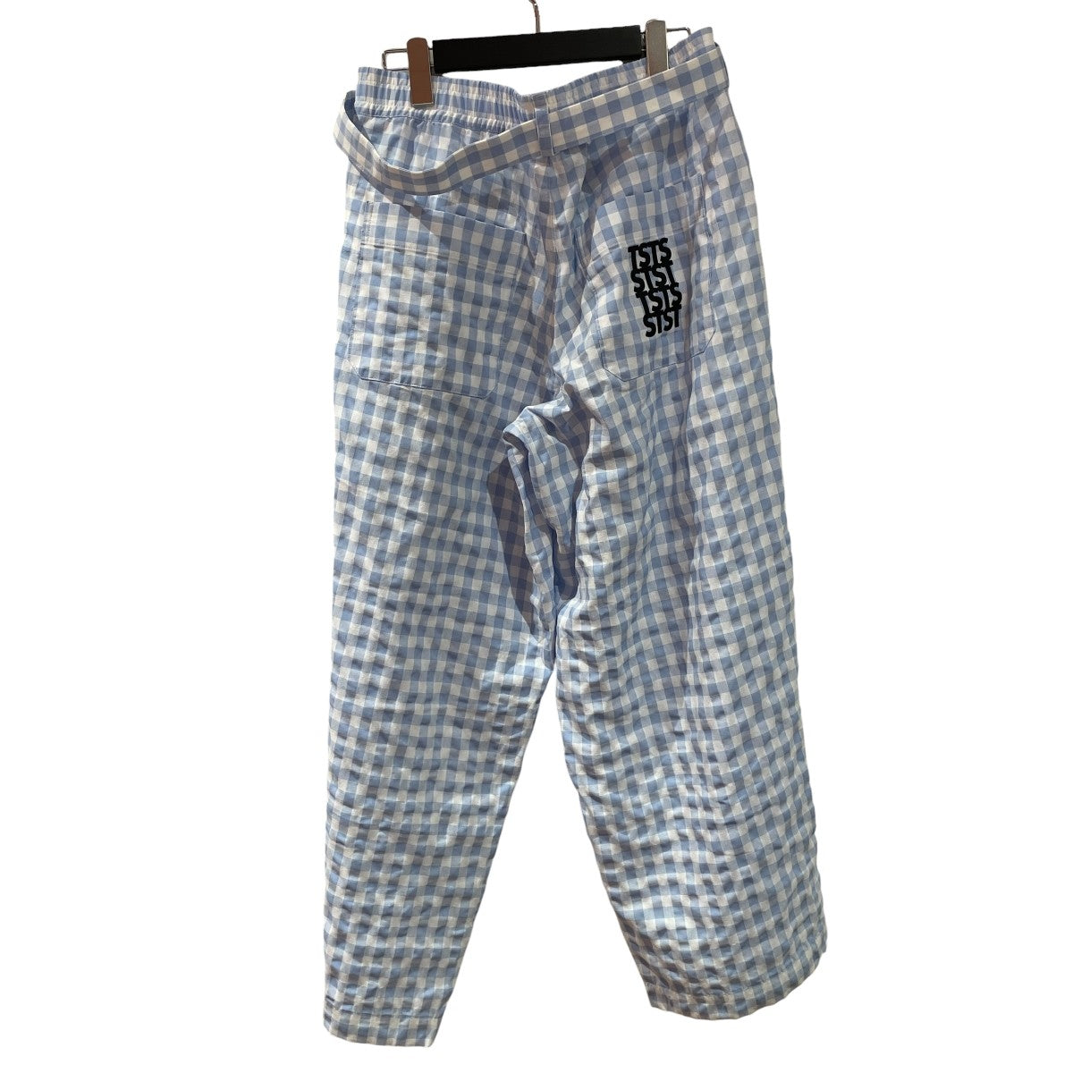 GINGHAM BELTED PANTSギンガムチェックワイドパンツ24SMM0303