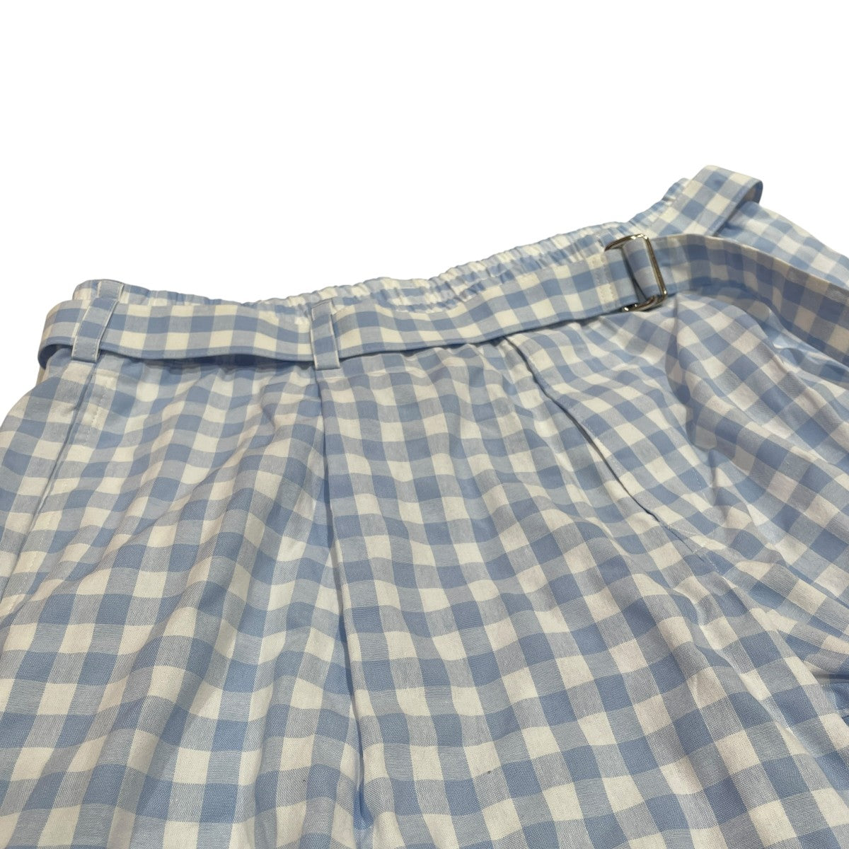 GINGHAM BELTED PANTSギンガムチェックワイドパンツ24SMM0303