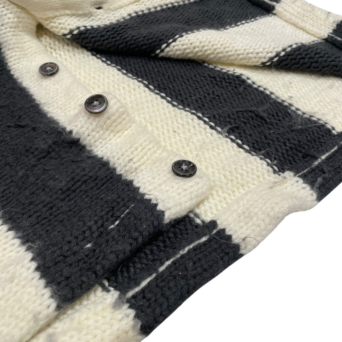 Stripe Brushed Cardiganニットカーディガン
