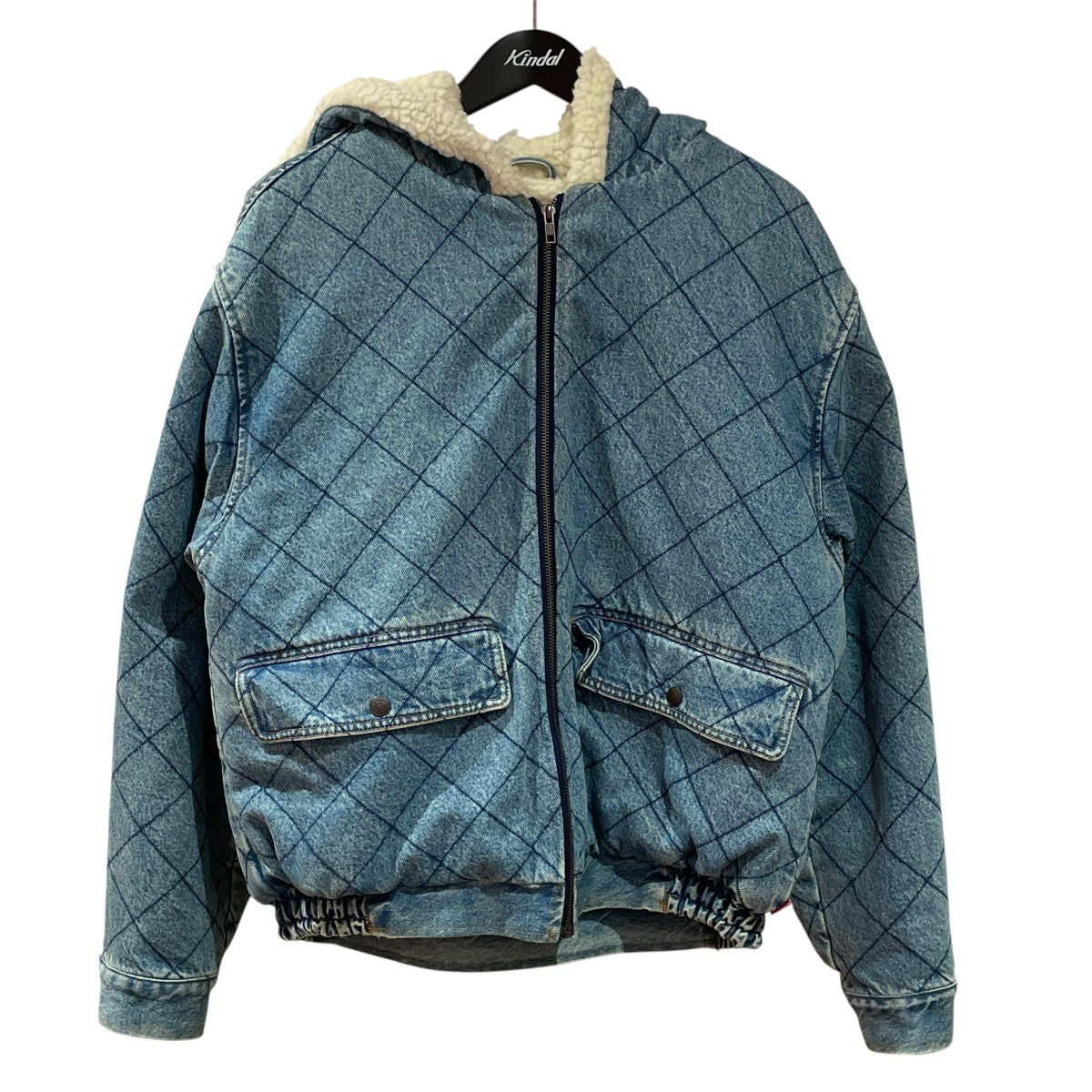 Supreme 18AWQUILTED DENIM PILOT JACKETジップパーカー 古着・中古-1枚目のアイテム画像