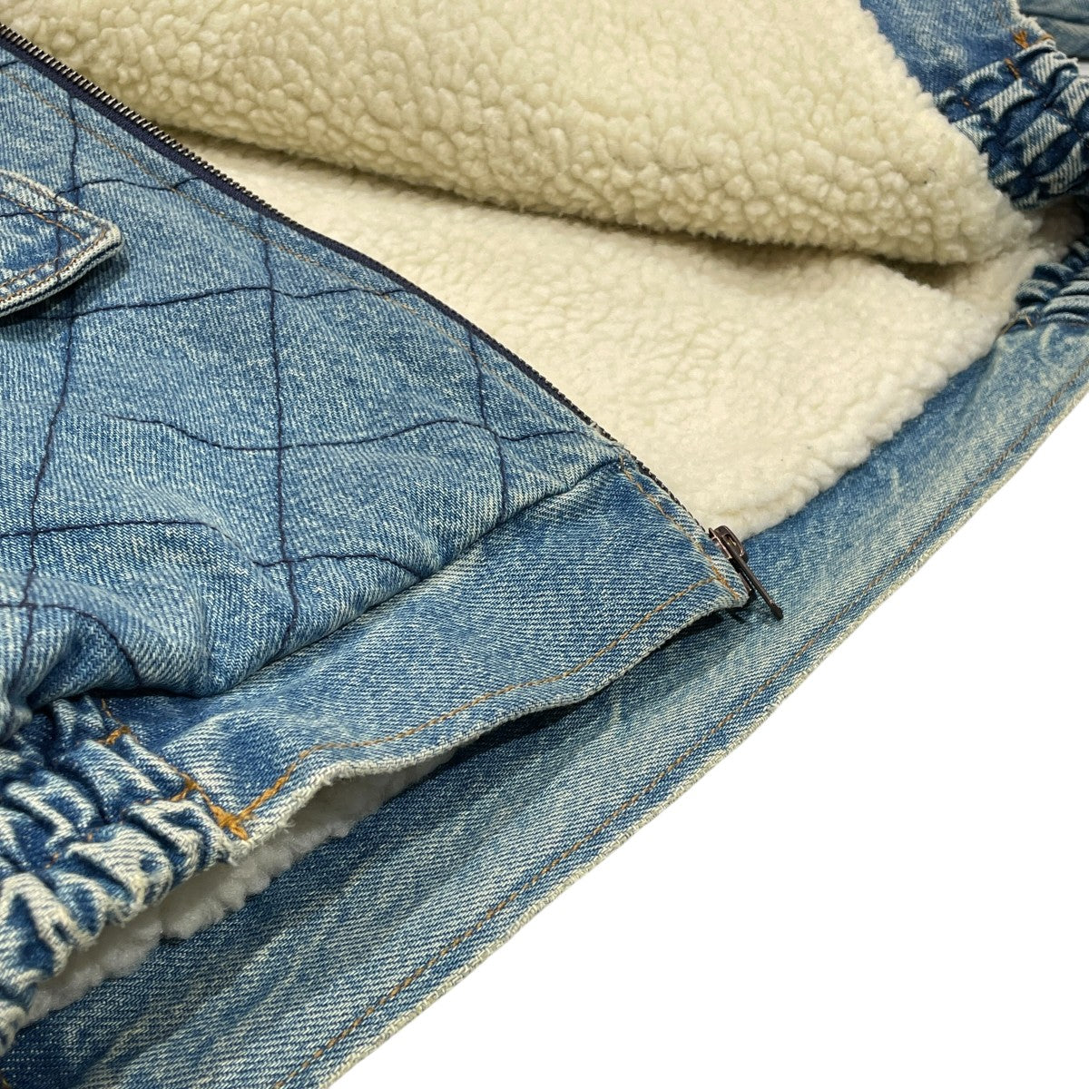 Supreme 18AWQUILTED DENIM PILOT JACKETジップパーカー 古着・中古-5枚目のアイテム画像