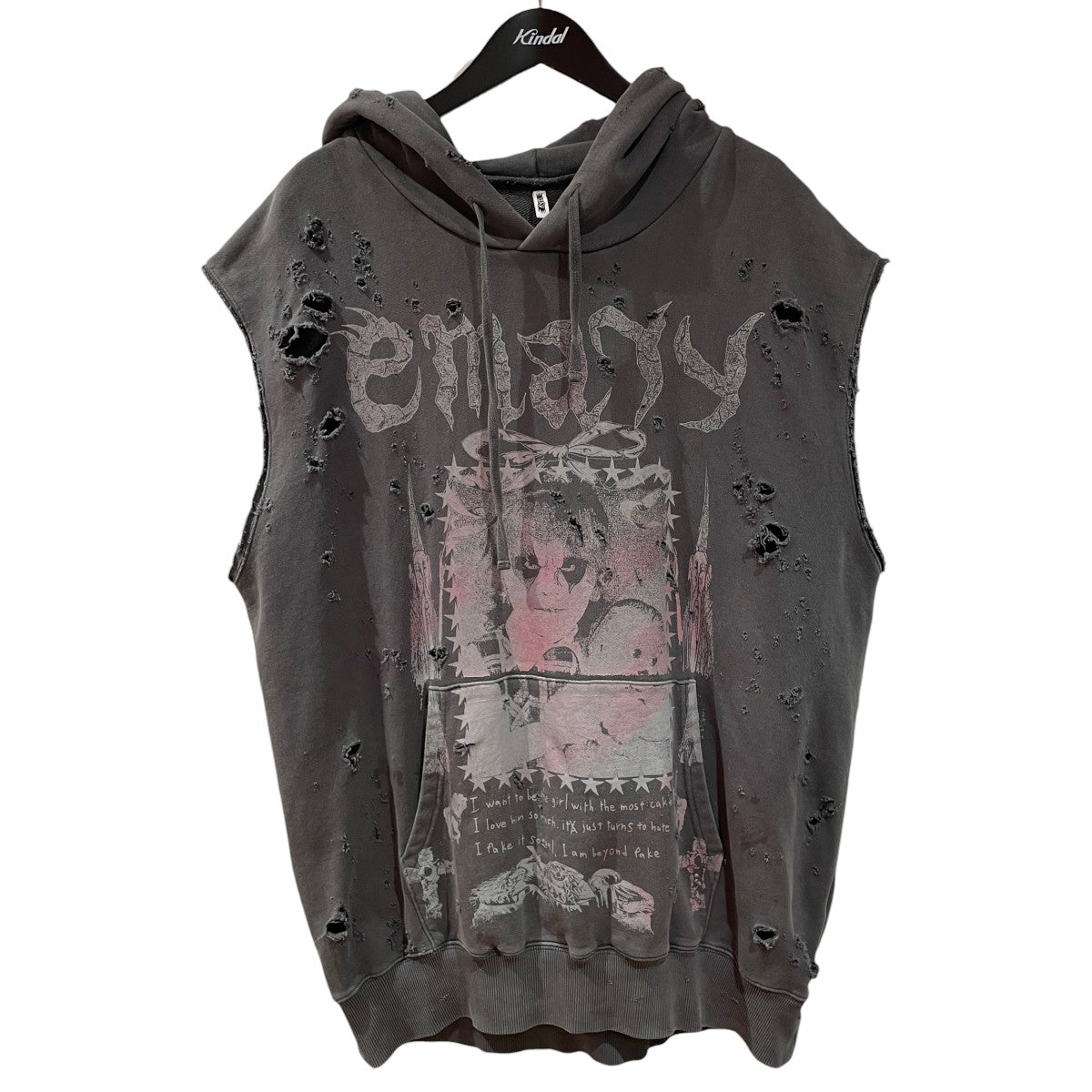 Psyco candy no sleeve hoodieノースリーブパーカーEMSS26H02