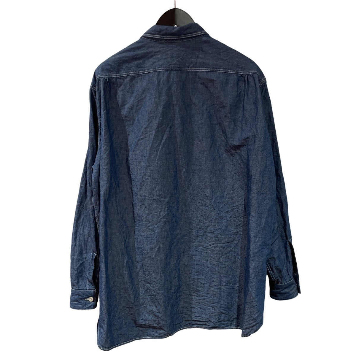 ETS．MATERIAUX(マテリオ) US ネイビーシャツ長袖シャツ26050300100330