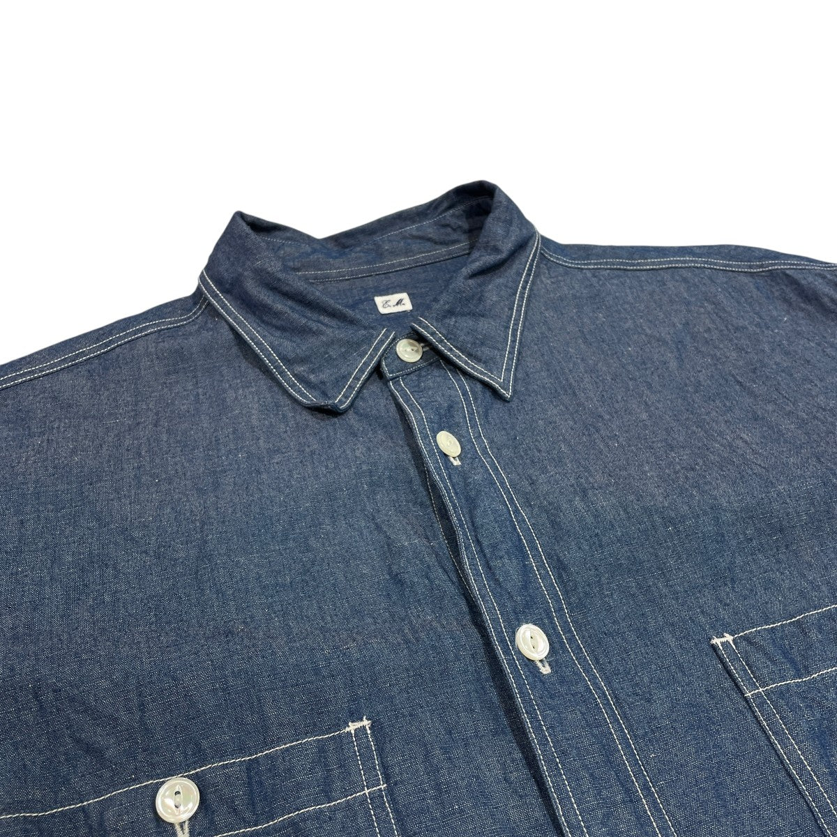 ETS．MATERIAUX(マテリオ) US ネイビーシャツ長袖シャツ26050300100330
