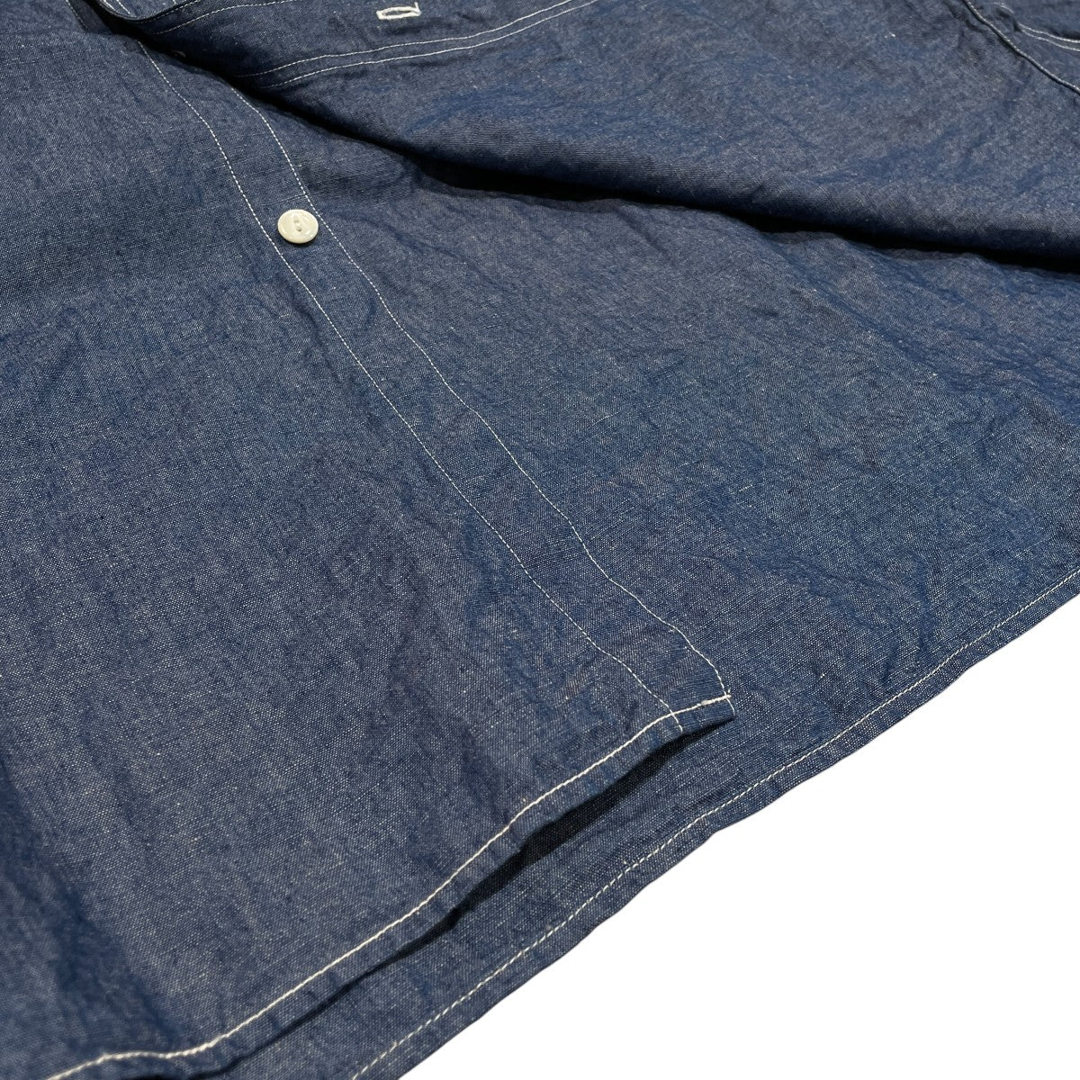 ETS．MATERIAUX(マテリオ) US ネイビーシャツ長袖シャツ26050300100330