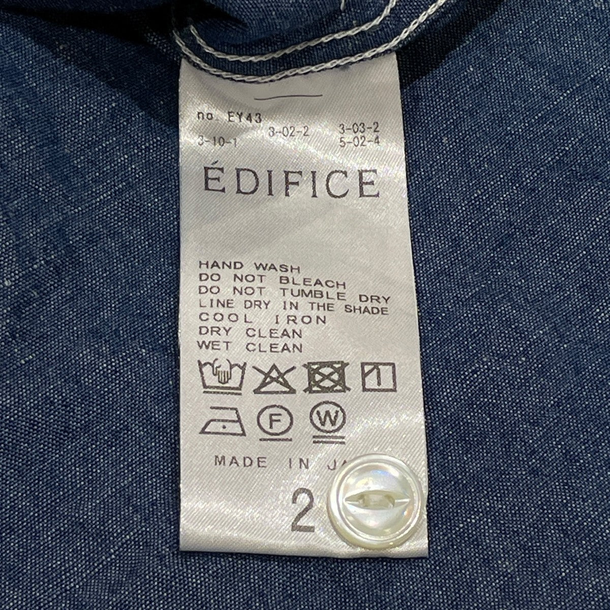 ETS．MATERIAUX(マテリオ) US ネイビーシャツ長袖シャツ26050300100330