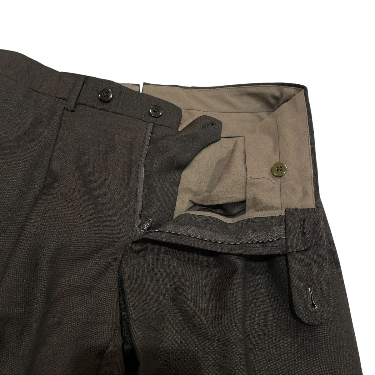 BEAMS F ALFRED BROWN ウールモヘヤブラウンソリッド3ボタンスーツセットアップスーツ21-17-1085-731