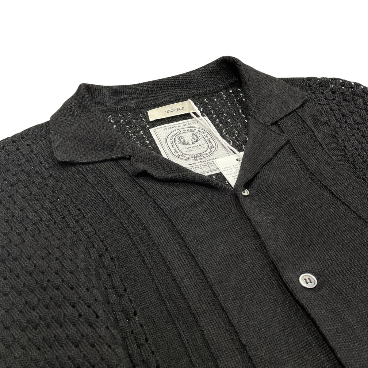12G KNIT OPEN COLLOR SHIRT RNC009ニットシャツRNC009