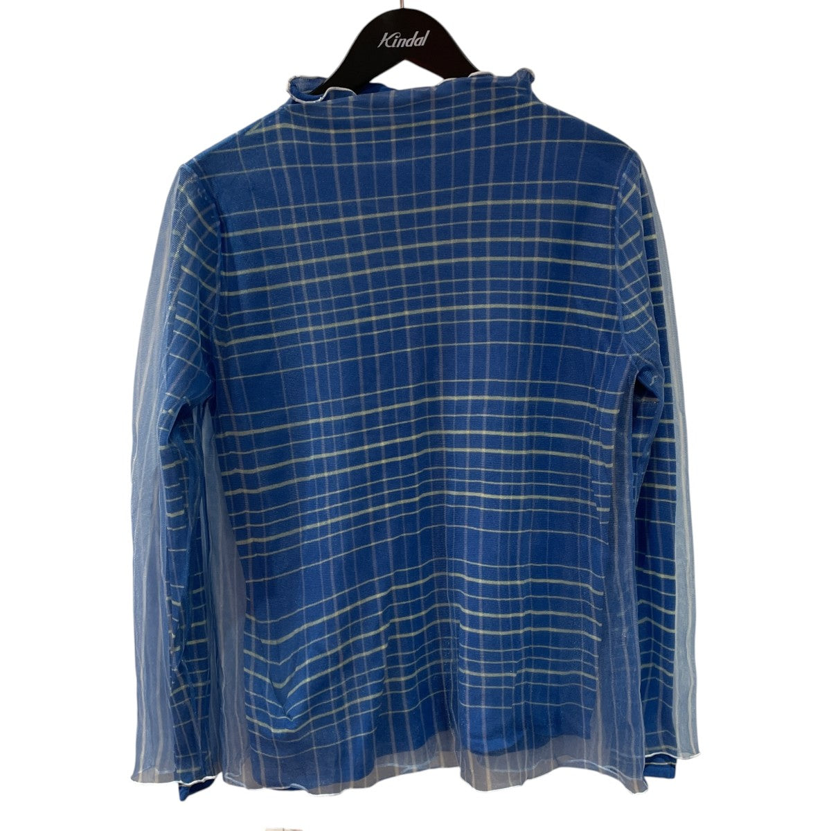 SIMPLE DOUBLE COLOR CHECK TOP薄手ニット01210140280