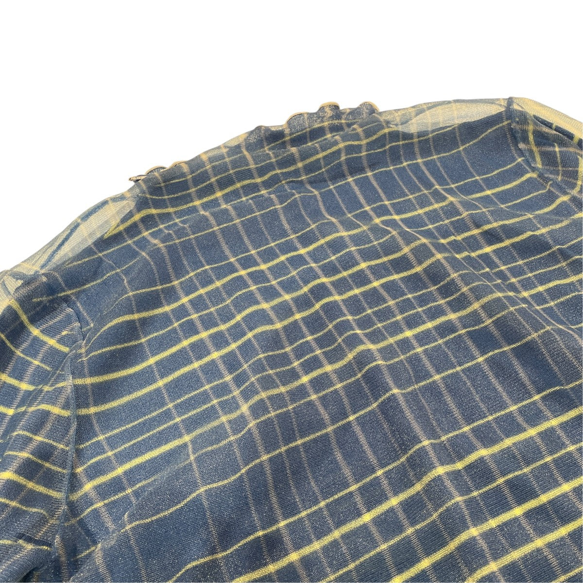 SIMPLE DOUBLE COLOR CHECK TOP薄手ニット01210140280