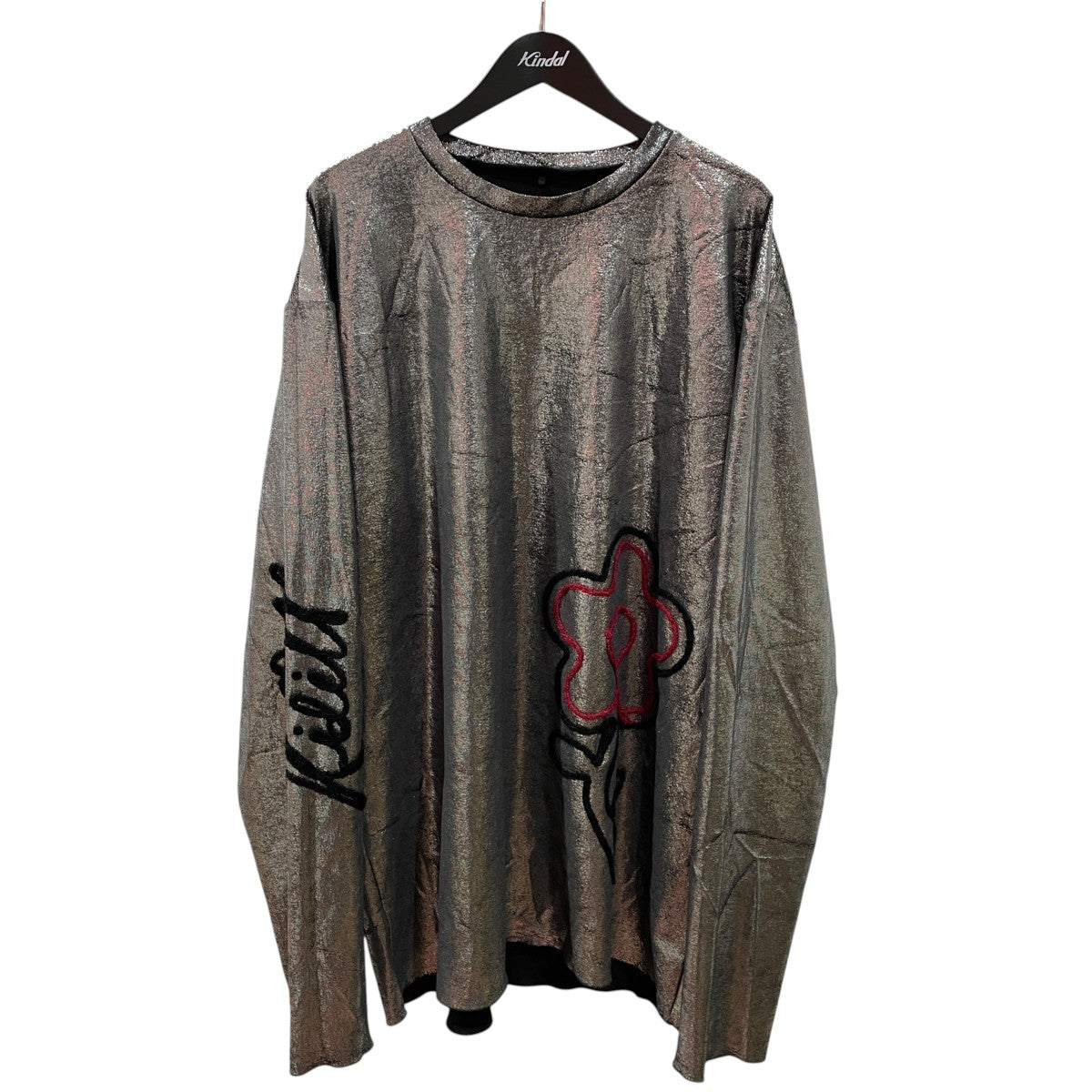 FLOWER CORD EMBROIDERY VELOUR L S TEE長袖TシャツKL1080