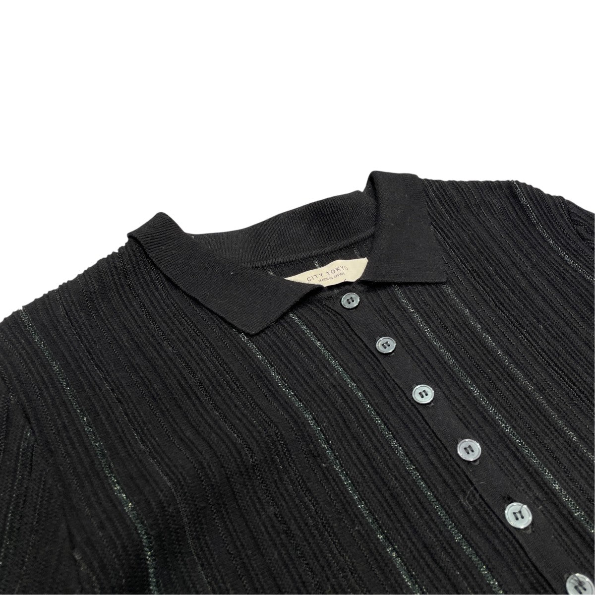 CITY TOKYO Polo Knit Cardiganニットカーディガン255531002 古着・中古-3枚目のアイテム画像