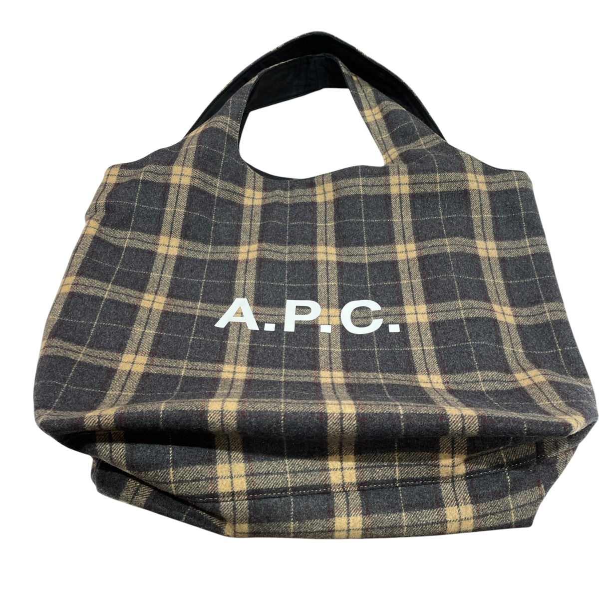 A．P．C． チェックトートバッグ 古着・中古-2枚目のアイテム画像