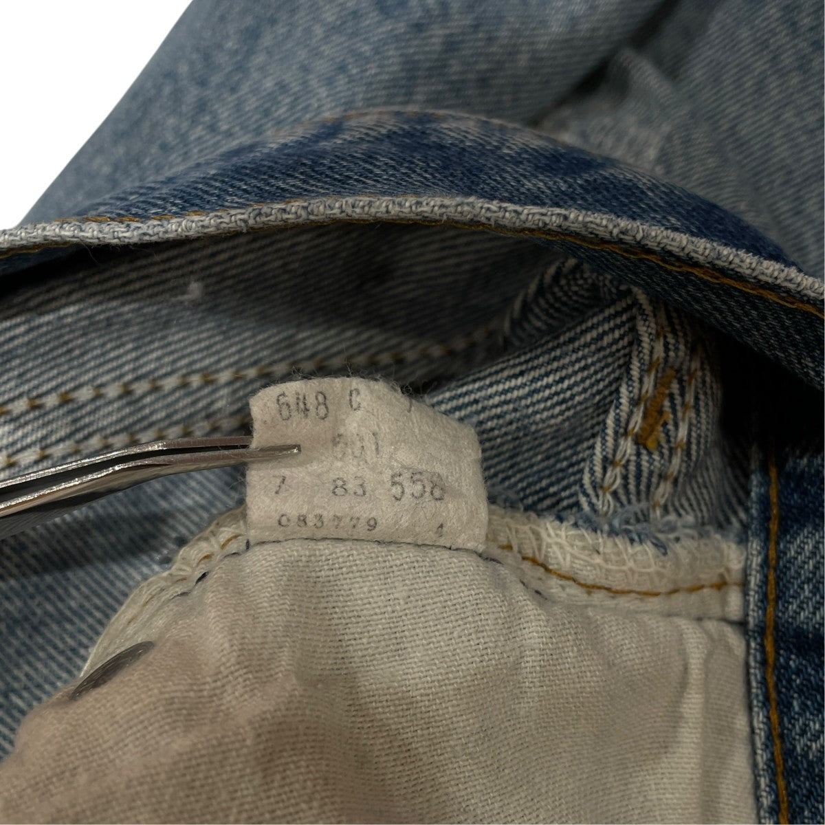 ボタン裏558 赤ミミ USA製 サンノゼ工場デニムパンツ
