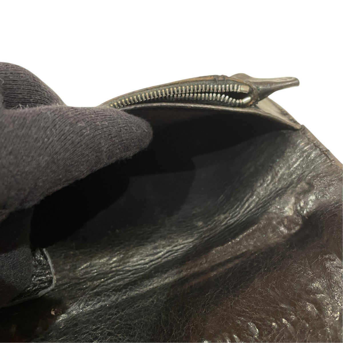 1 ZIP BS FLEUR BUTTON LEATHER WALLET2つ折り財布