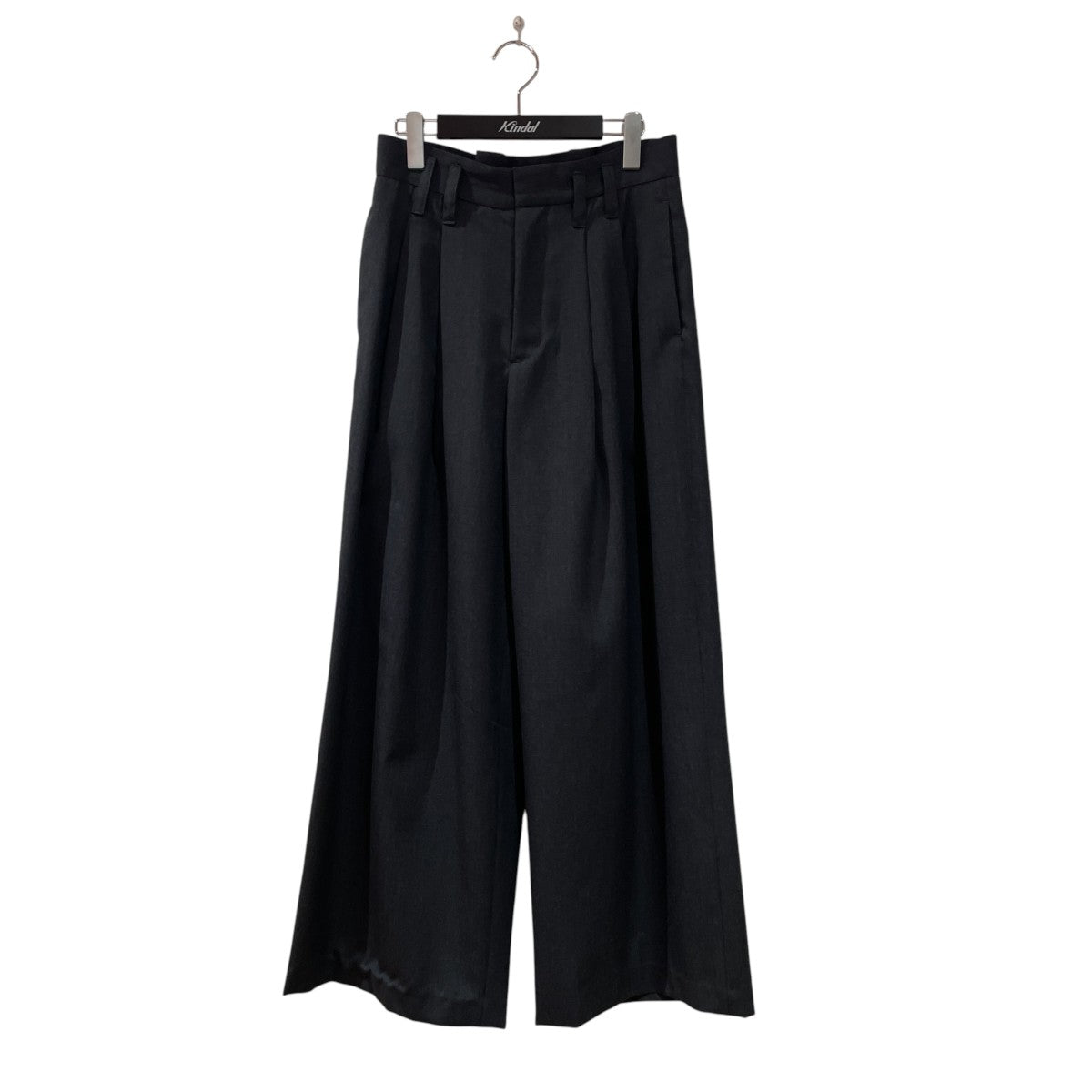 HEAVY WOOL GABARDINE OVER WIDE TUCK TROUSERSスラックス550-06001