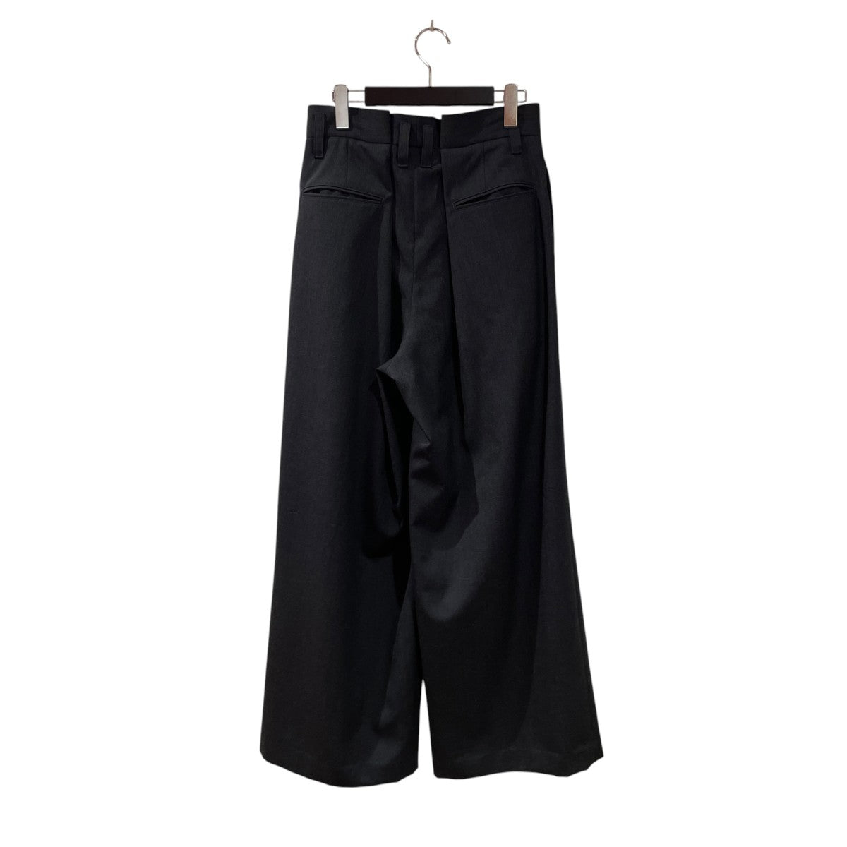 HEAVY WOOL GABARDINE OVER WIDE TUCK TROUSERSスラックス550-06001