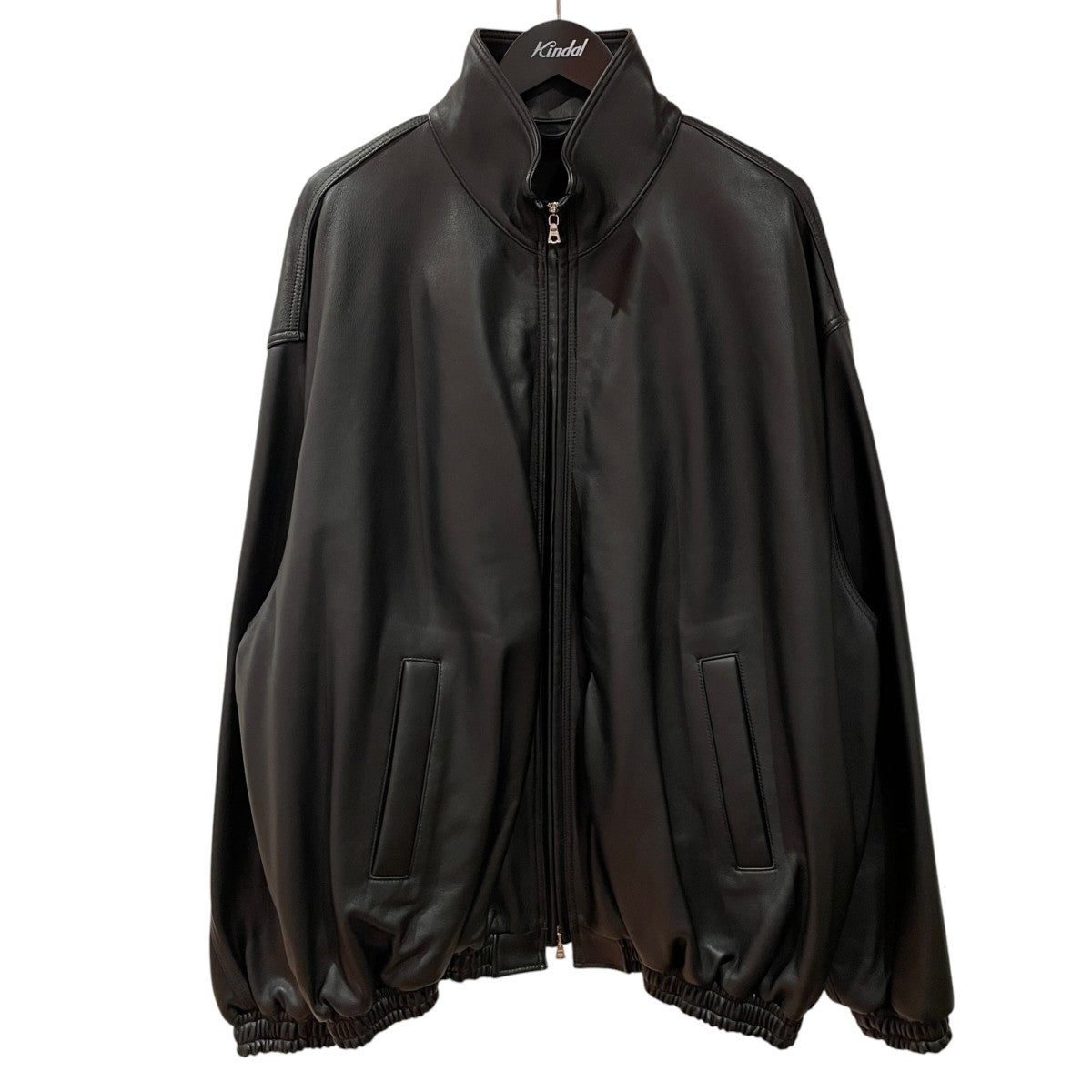 SHEEP LEATHER STAND COLLAR JACKET - BLACKレザージャケットST.1220
