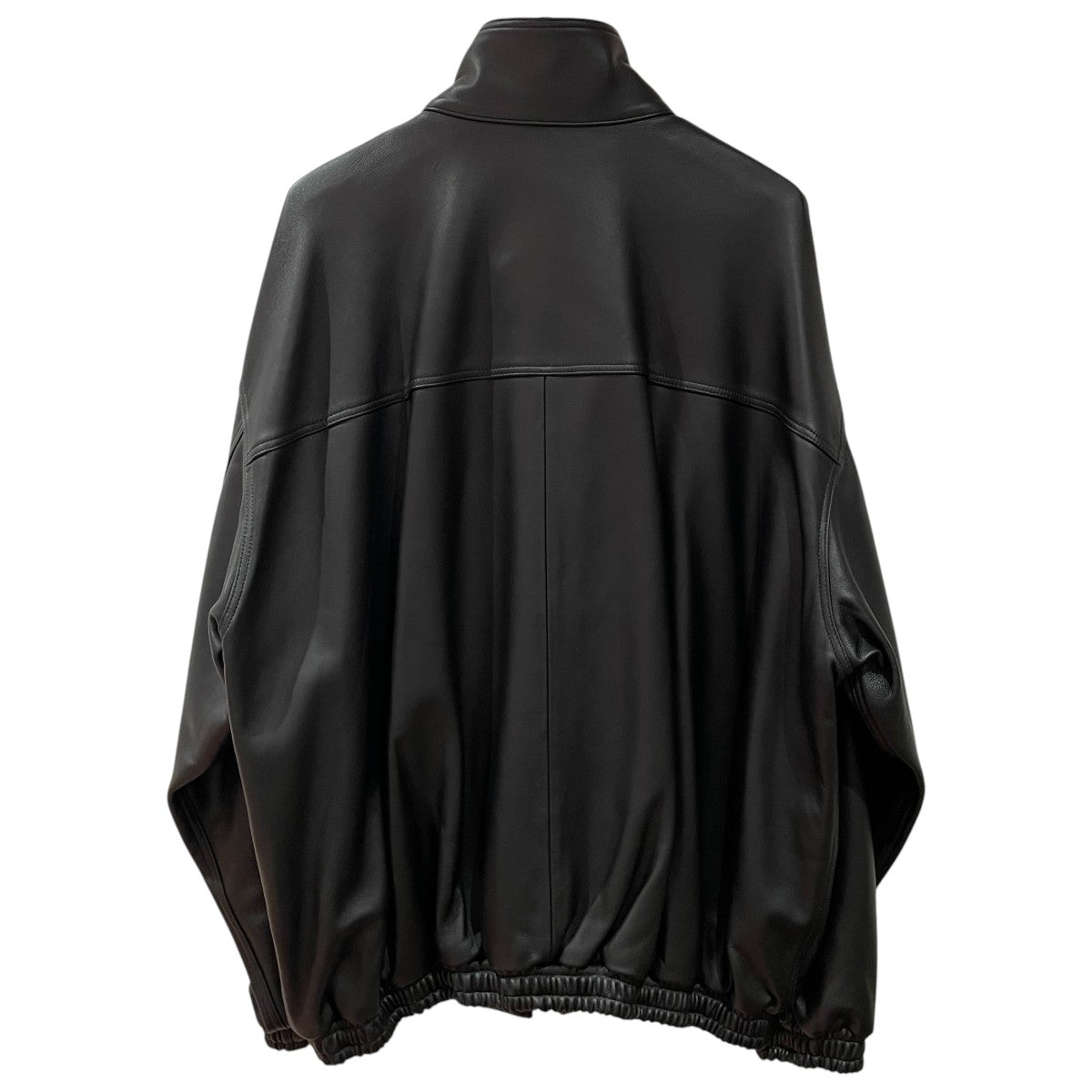 SHEEP LEATHER STAND COLLAR JACKET - BLACKレザージャケットST.1220