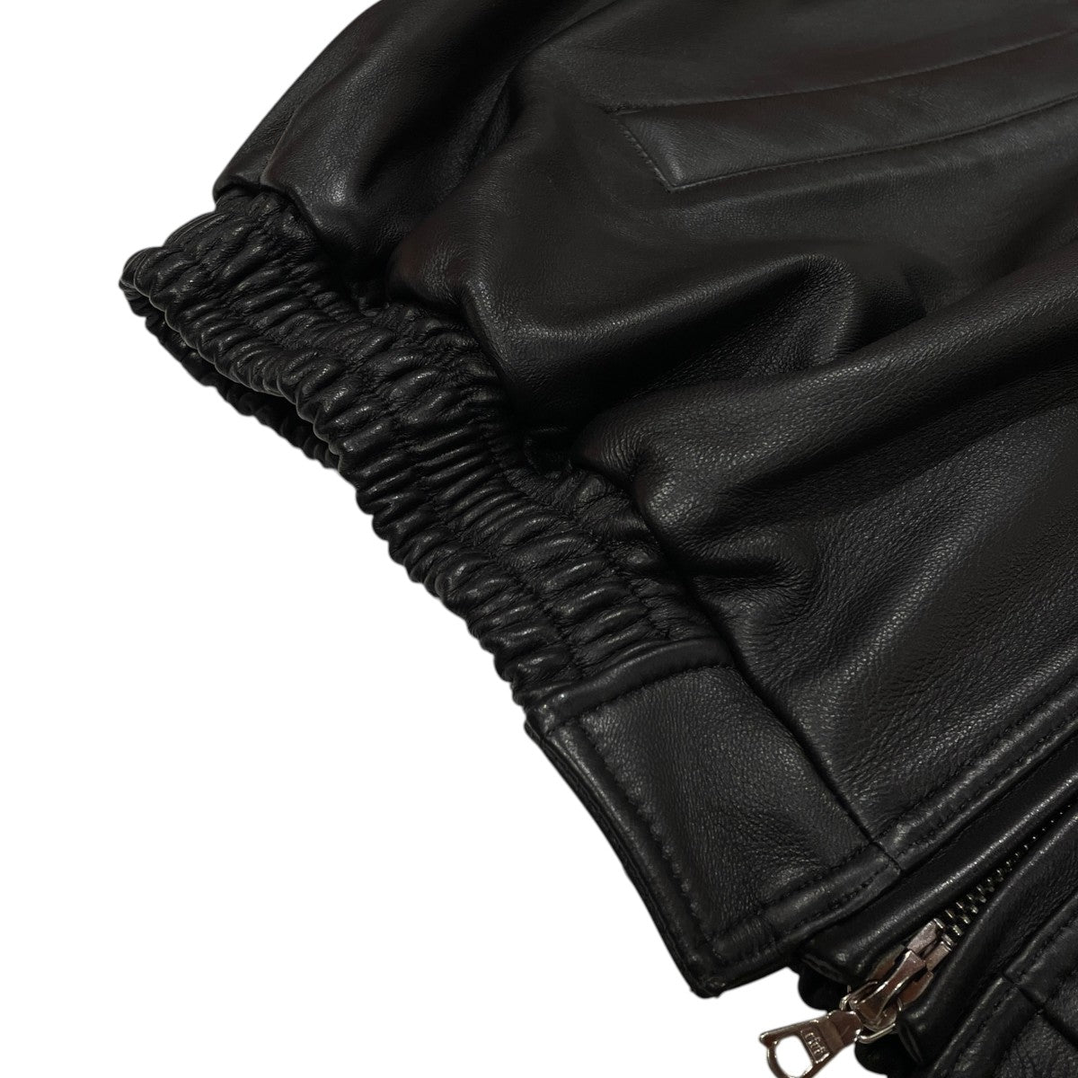 SHEEP LEATHER STAND COLLAR JACKET - BLACKレザージャケットST.1220