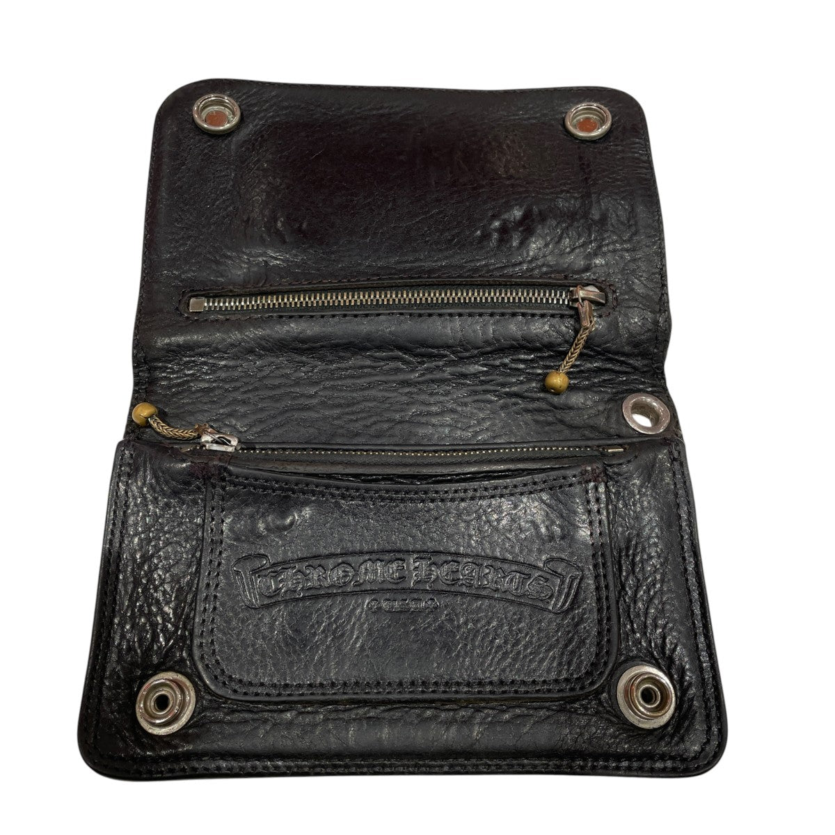 2 ZIP CROSS BALL LEATHER WALLET折り畳みコインケース