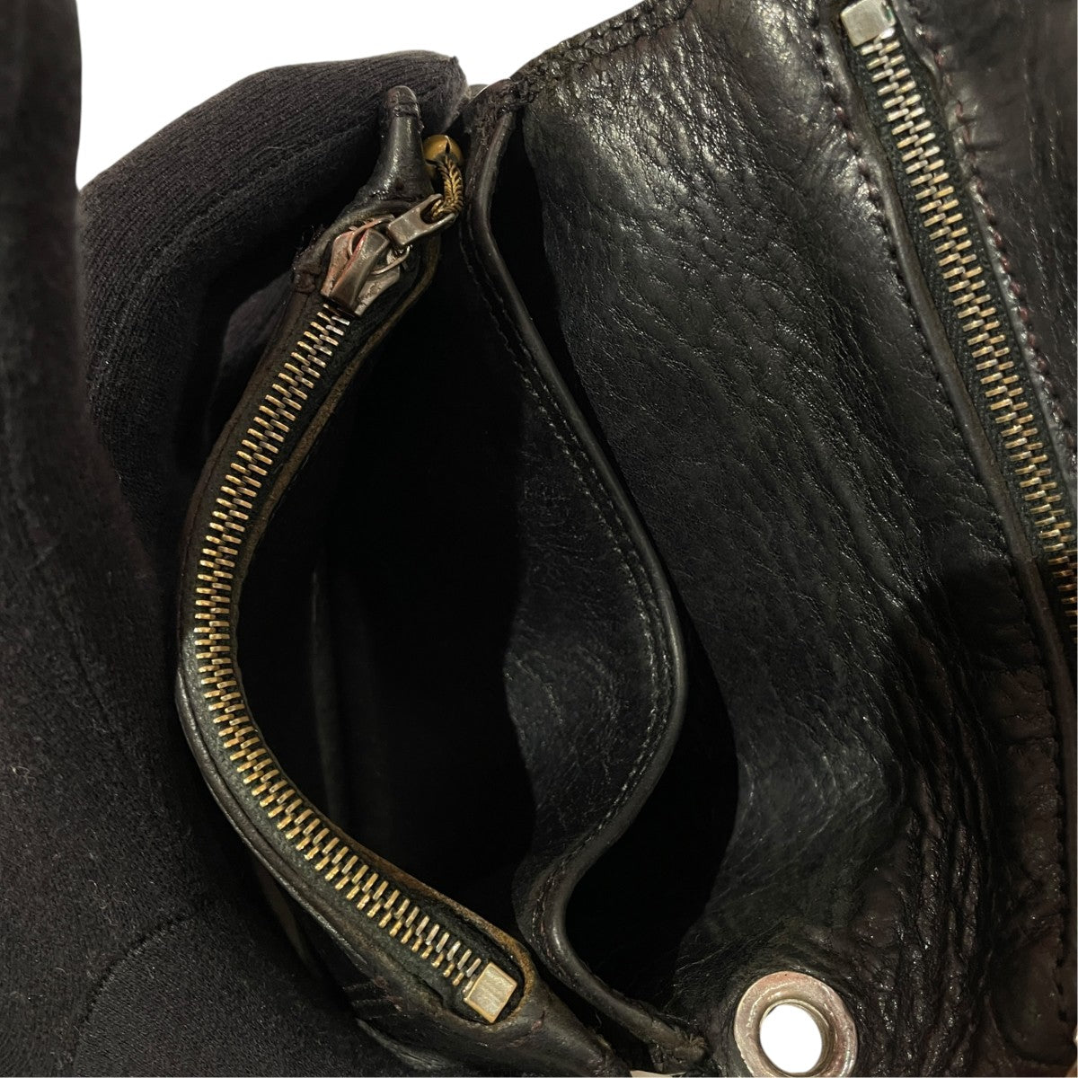 2 ZIP CROSS BALL LEATHER WALLET折り畳みコインケース