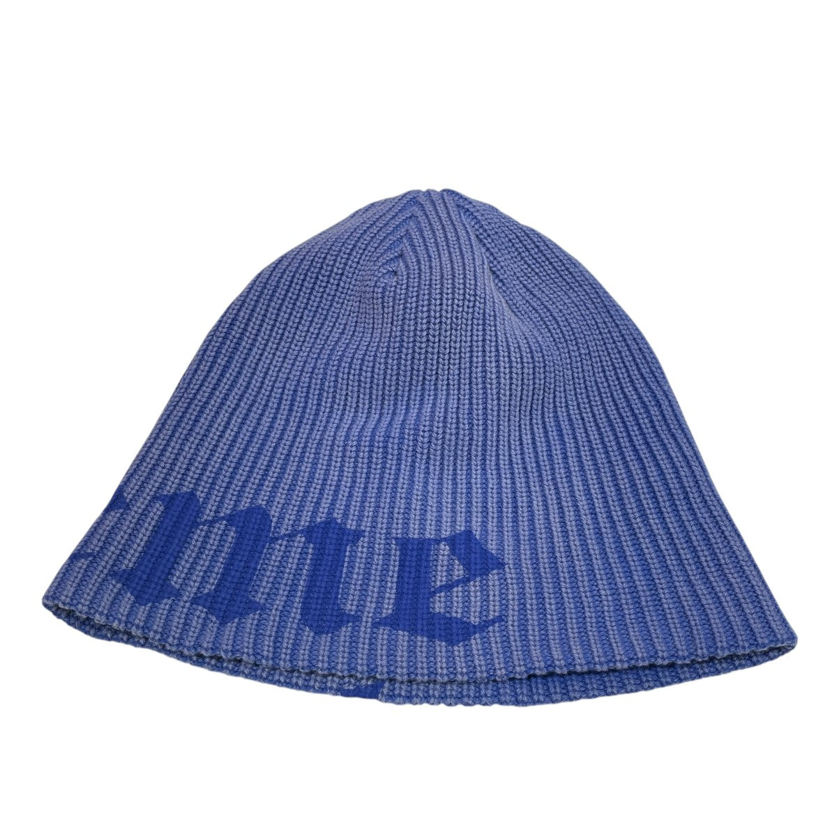 Supreme(シュプリーム) OLD ENGLISH PRINTED BEANIEニット帽 ブルー