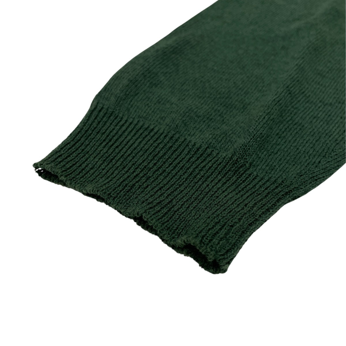 ENCOMING ENCOMING KNITTED V NECK JUMPER Dark GreenニットKNVJU-DG 古着・中古-4枚目のアイテム画像