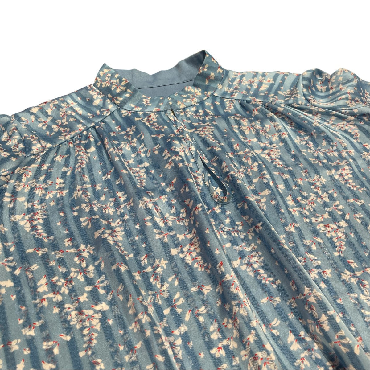 Flower Hand Printed Crepe Blouse長袖ブラウスMM21PS-SH721
