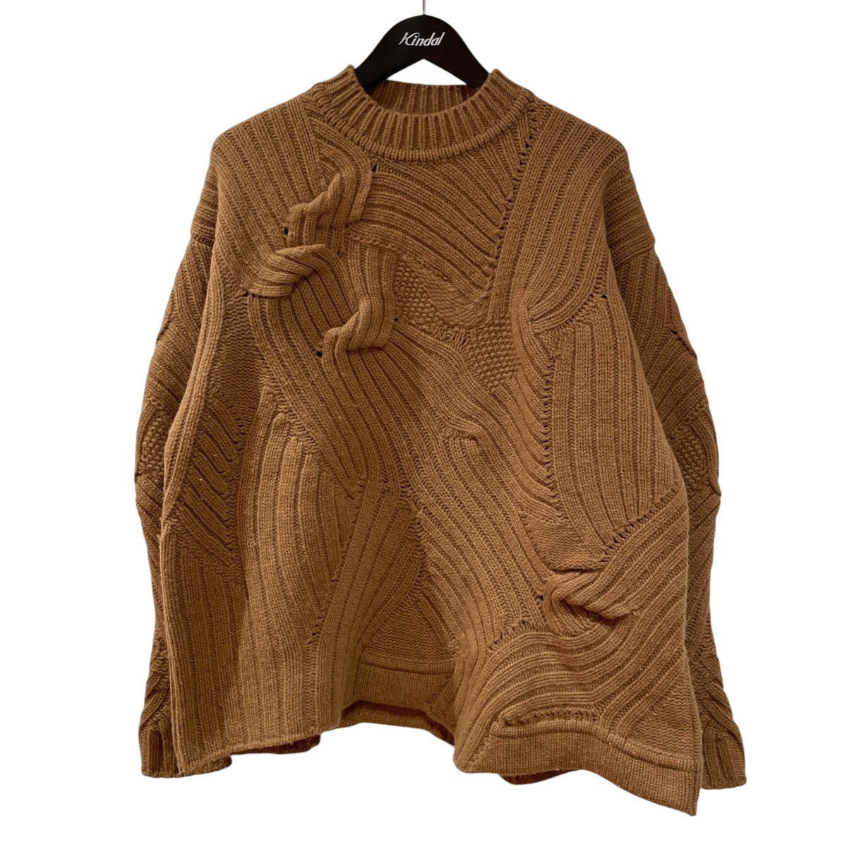mame kurogouchi Basket Motif Cable Stitch Knitted PulloverセーターMM23FW-KN029 古着・中古-1枚目のアイテム画像