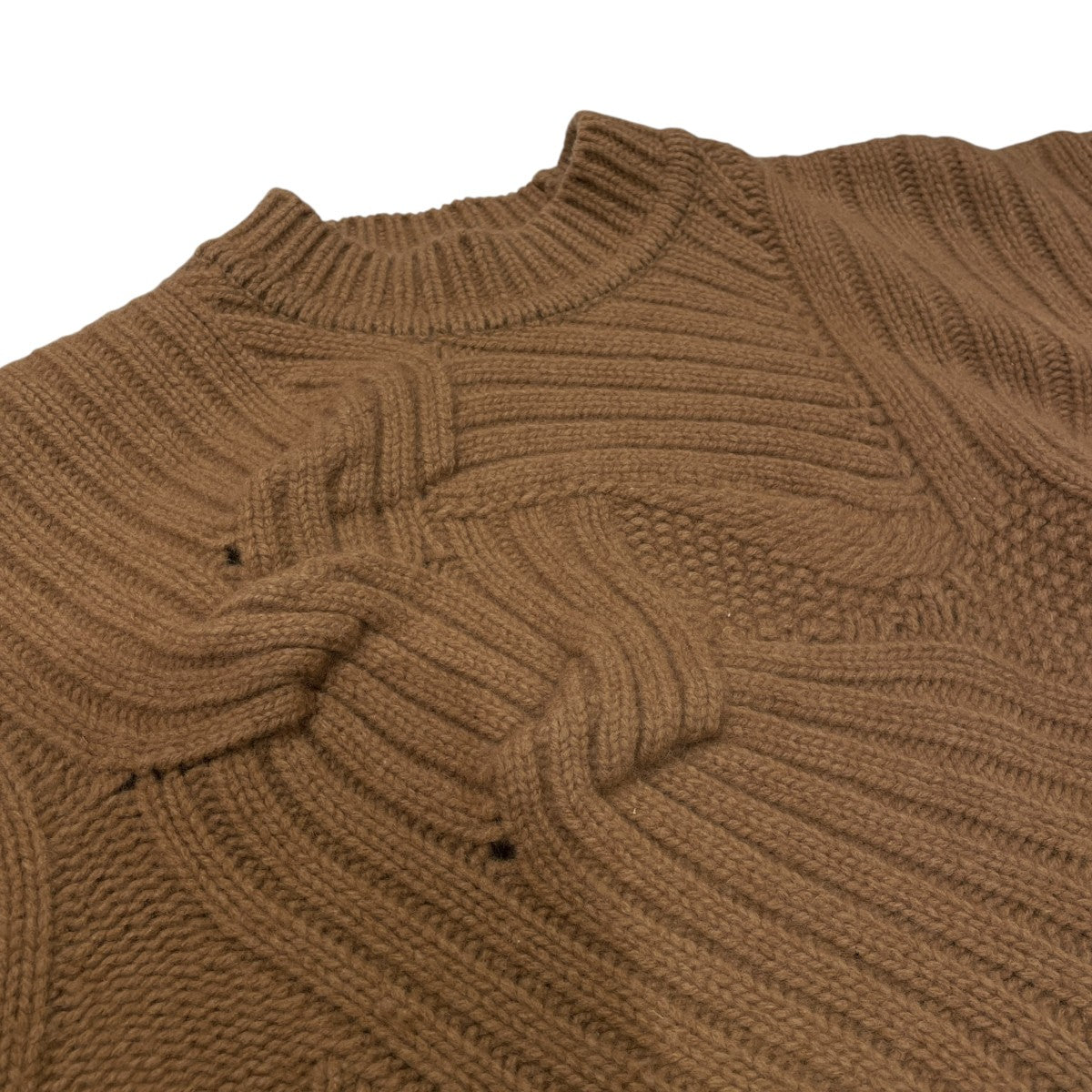 mame kurogouchi Basket Motif Cable Stitch Knitted PulloverセーターMM23FW-KN029 古着・中古-3枚目のアイテム画像