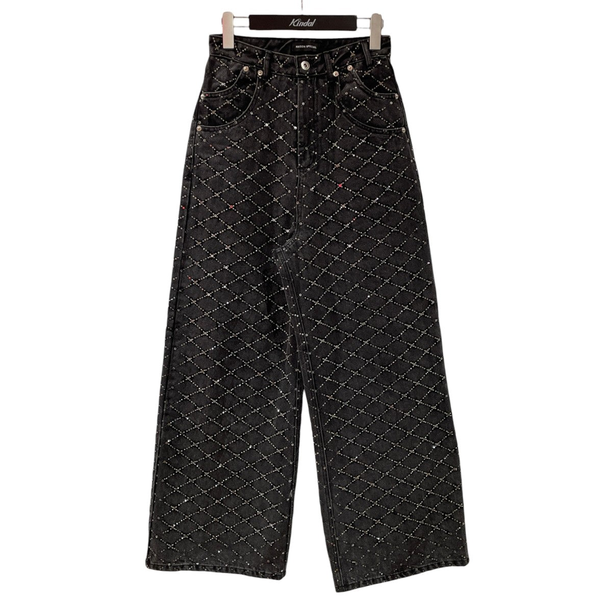 Diamond Beads Embroidery Denim Pantsデニムパンツ21252465306